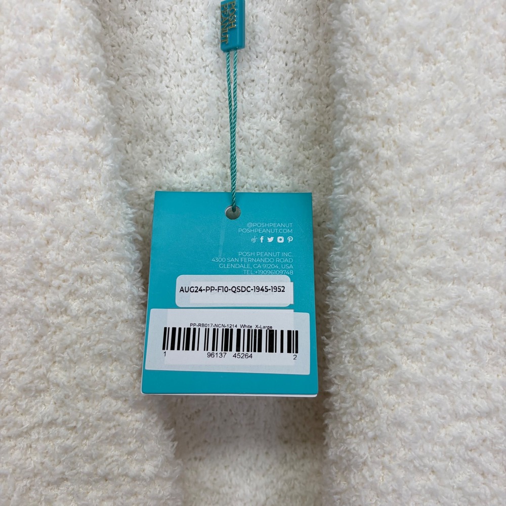 NWT Posh Peanut Women Plush Spa Robe Teddy Fleece Loungewear XL Bamboo Soft Girl - Picture 8 of 12